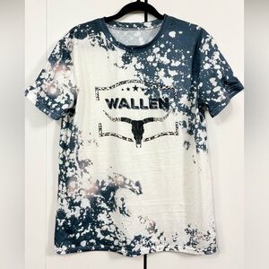 MORGAN WALLEN NWOT Women’s L Bleach Leopard Skull Graphic Tee - Black & White